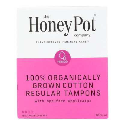 The Honey Pot - Tampon Reg Plst App Uscnt - EA of 1-18 CT