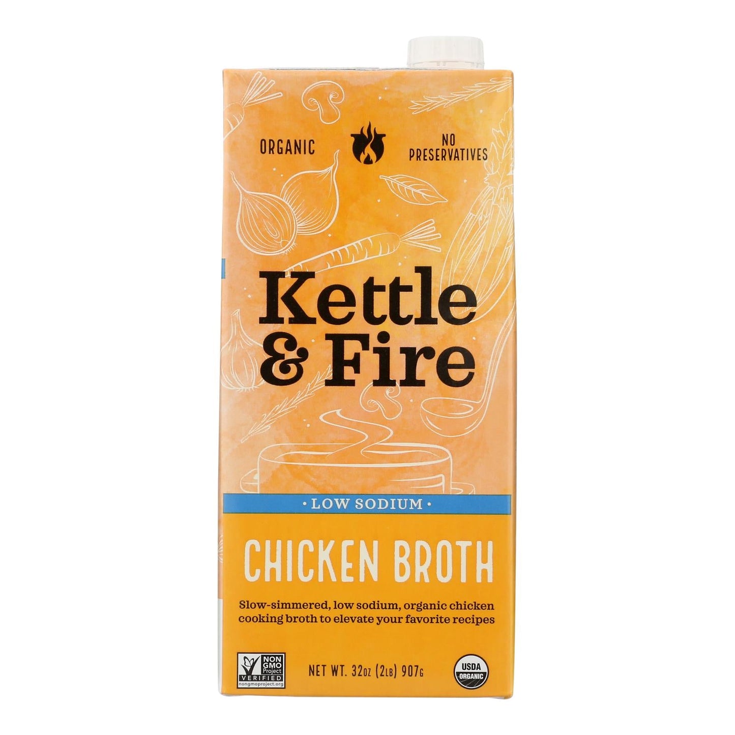 Kettle And Fire - Broth Og2 Chkn Low Sodium - CS of 8-32 OZ