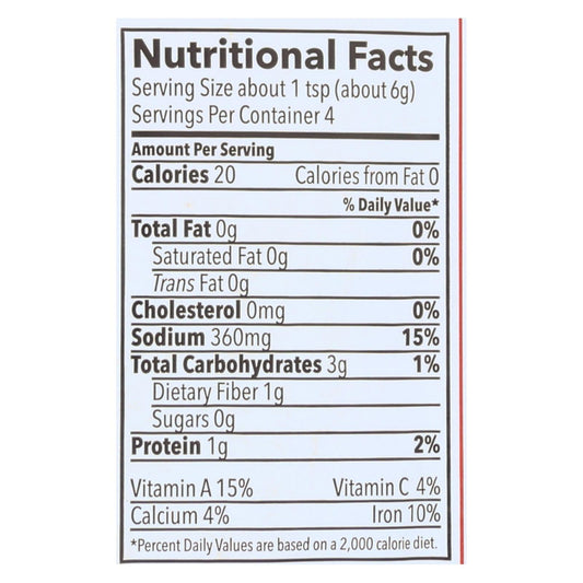 Riega Organic Taco Seasoning No. 4, .9 Oz, Case of 8