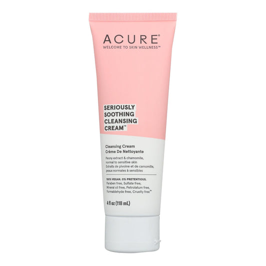 Acure Sensitive Facial Cleanser, Peony & Sunflower, 4 Fl Oz