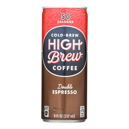 High Brew Double Espresso Coffee, 8 Oz, Case of 12