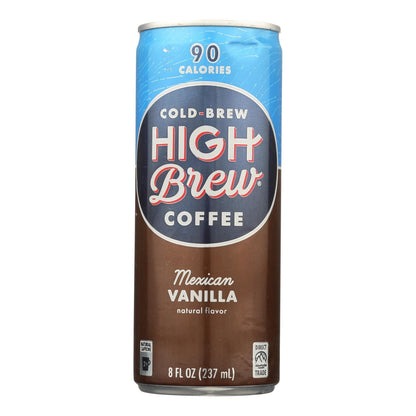 High Brew Mexican Vanilla RTD Coffee, 8oz, Case of 12