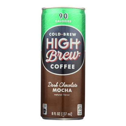 High Brew Dark Chocolate Mocha Coffee, 8 oz, Case of 12