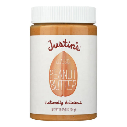 Justin's Classic Peanut Butter - 12 Pack of 16 Oz Jars