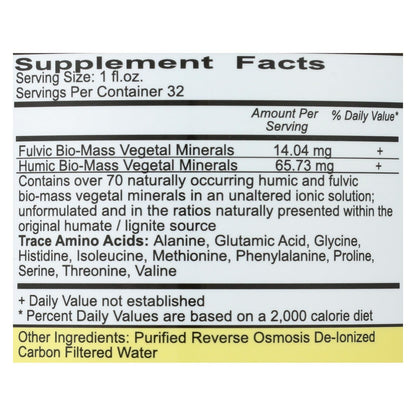 Vital Earth Minerals Fulvic-Humic Mineral Blend - 32 fl oz
