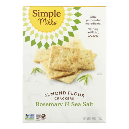 Simple Mills Rosemary Sea Salt Almond Crackers, 6-Pack