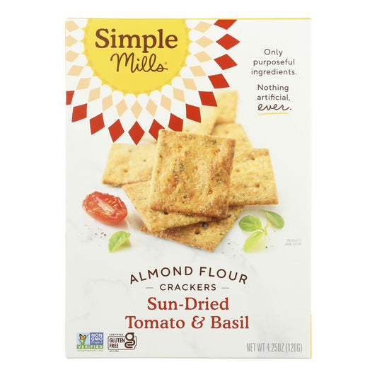 Simple Mills Tomato Basil Almond Crackers - 6 Pack