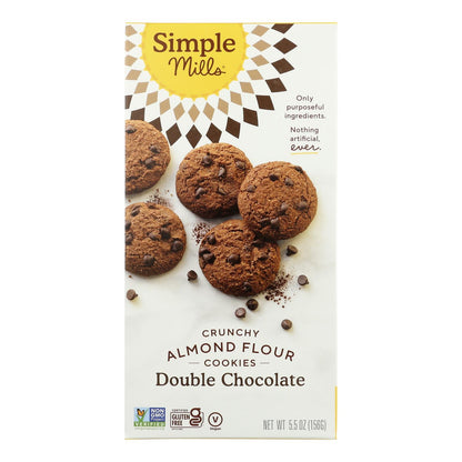 Simple Mills Double Chocolate Cookies, Crunchy, 6 Packs