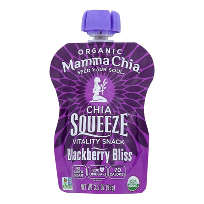 Mamma Chia Blackberry Bliss Squeeze Snack, 16-Pack