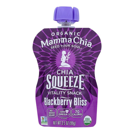 Mamma Chia Blackberry Bliss Squeeze Snack, 16-Pack
