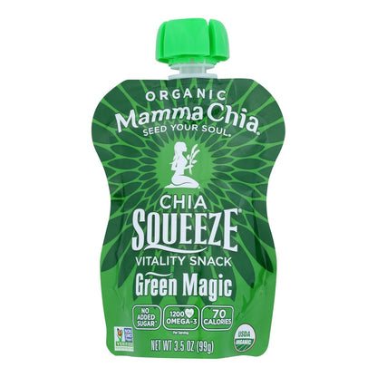 Chia Squeeze Snack - Green Magic - 16 Pack - 3.5 Oz