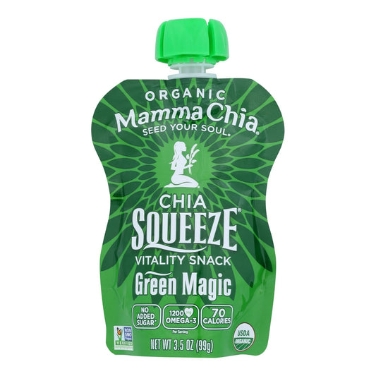 Chia Squeeze Snack - Green Magic - 16 Pack - 3.5 Oz