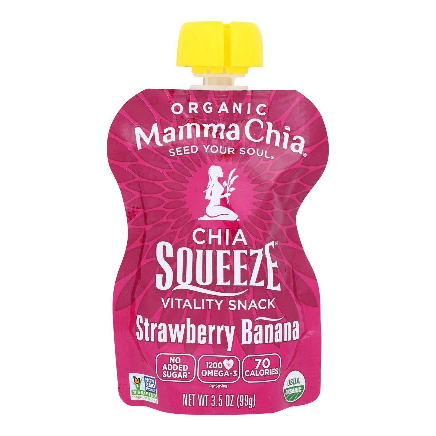 Chia Squeeze Snack - Strawberry Banana, 16 Pack, 3.5 oz