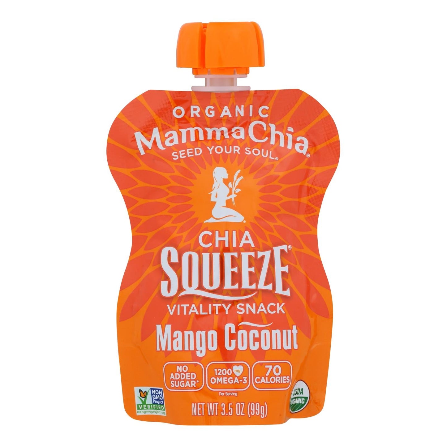 Mamma Chia Mango Coconut Snack, 16-Pack, 3.5 oz.