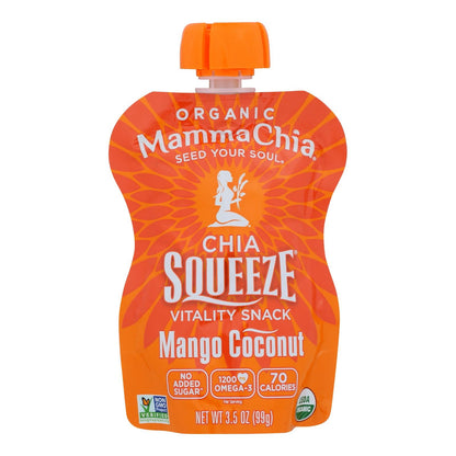 Mamma Chia Mango Coconut Snack, 16-Pack, 3.5 oz.