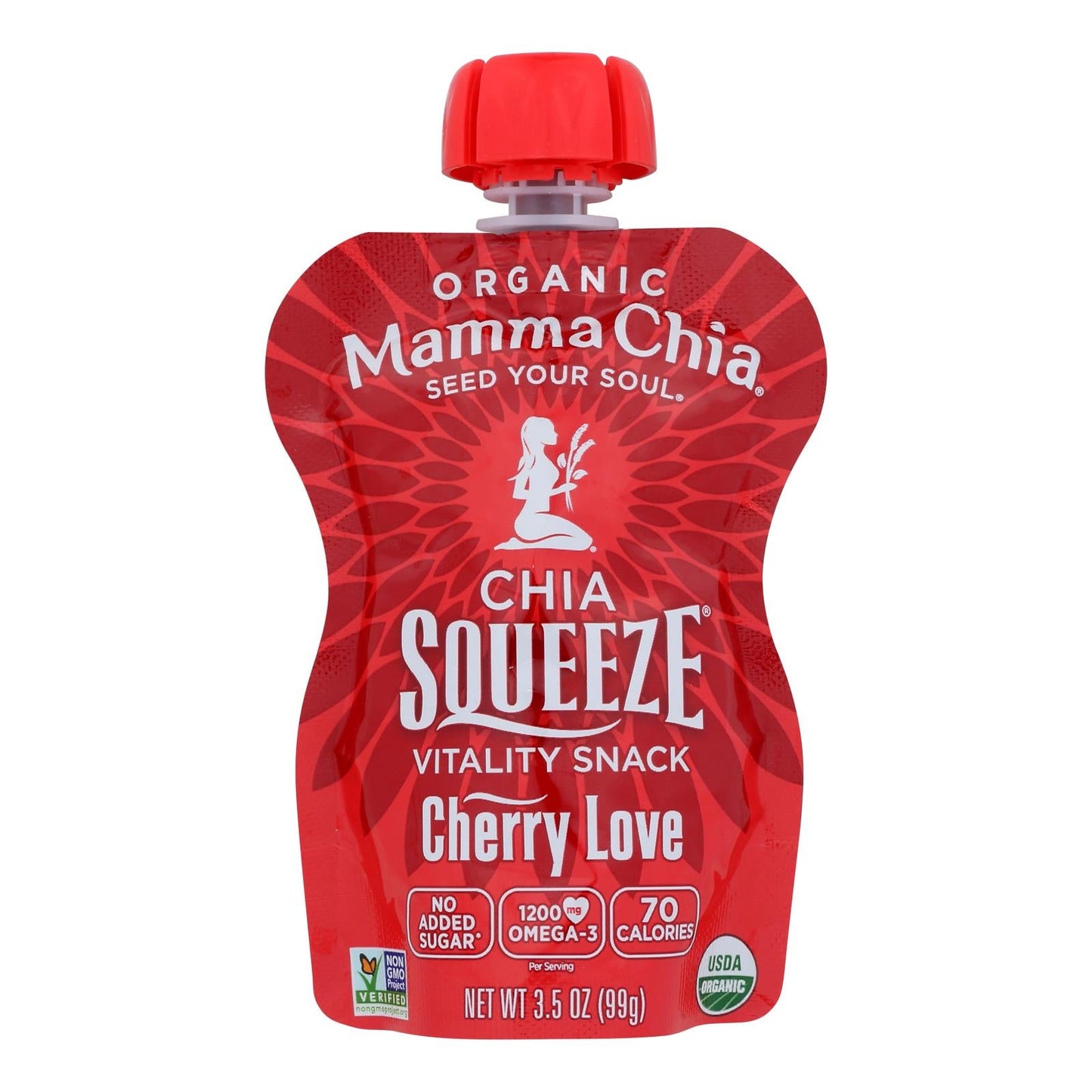Mamma Chia Organic Cherry Beet Squeeze, 3.5oz, 16-Pack