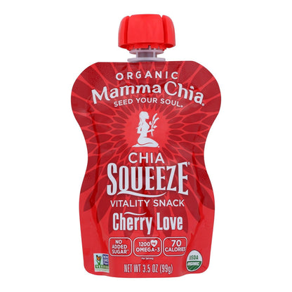 Mamma Chia Organic Cherry Beet Squeeze, 3.5oz, 16-Pack