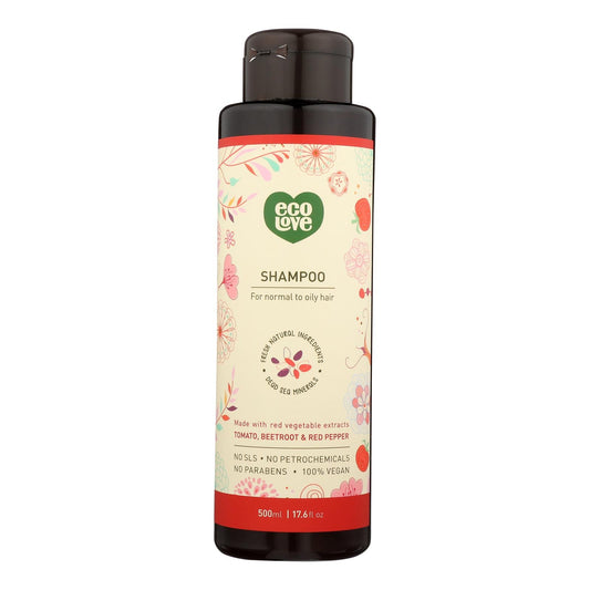 Ecolove Red Veggie Shampoo for Normal/Oily Hair - 17.6oz