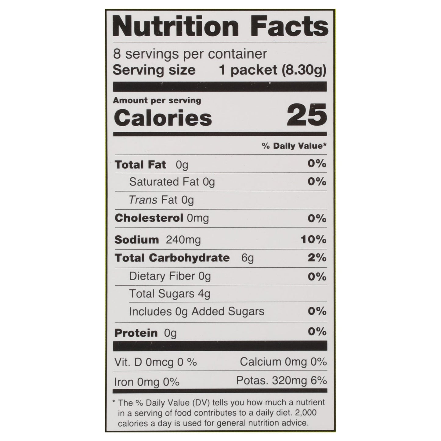 Cure Hydration Lime Drink Mix - 8 Pack, 0.29 oz Each