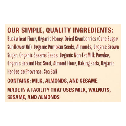 Buckwheat Cranberry Almond Crisps - Case of 10 (4 OZ)