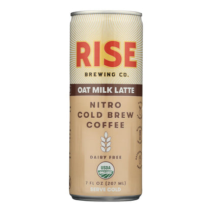 Rise Nitro Cold Brew Oat Milk Latte, 12-Pack, 7 oz Cans