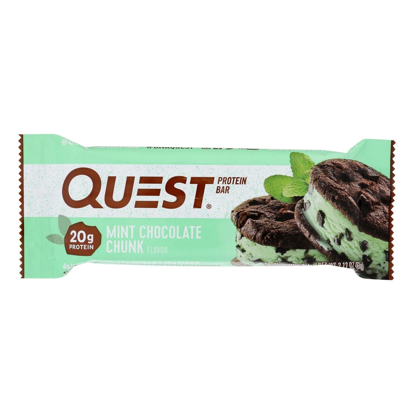 Quest Bar - Mint Chocolate Chunk - 2.12 oz - case of 12