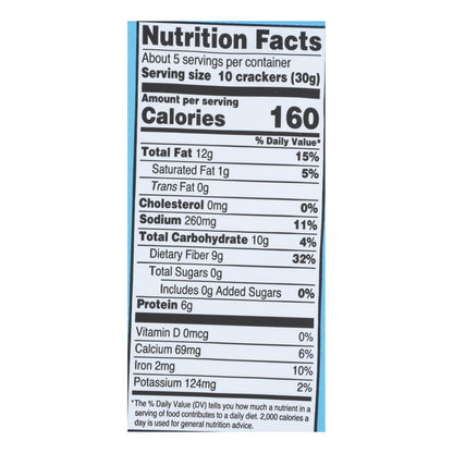 Organic Sea Salt Flax Seed Crackers - 6 Pack, 5 Oz