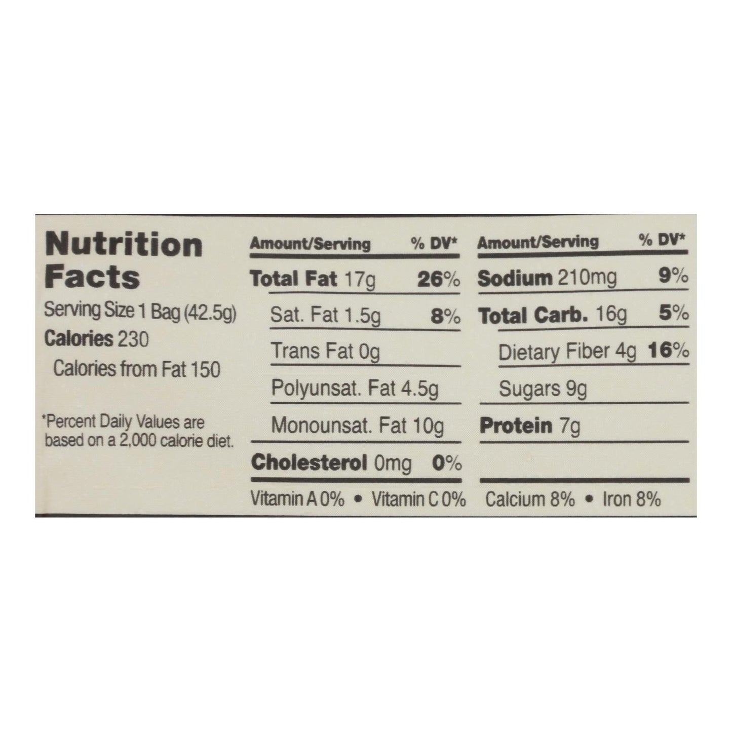 Sahale Almonds with Cranberries & Honey, 1.5oz, Case of 9