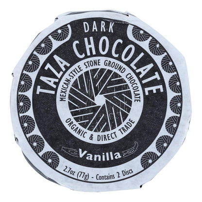 Taza Organic Vanilla Dark Chocolate Discs, 50% - 2.7 oz, 12-Pack