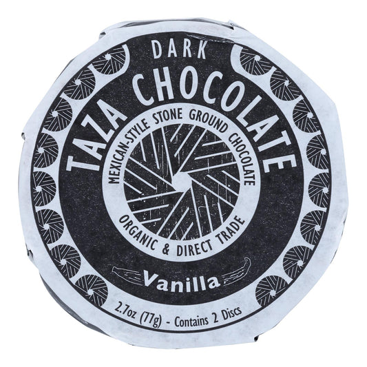 Taza Organic Vanilla Dark Chocolate Discs, 50% - 2.7 oz, 12-Pack