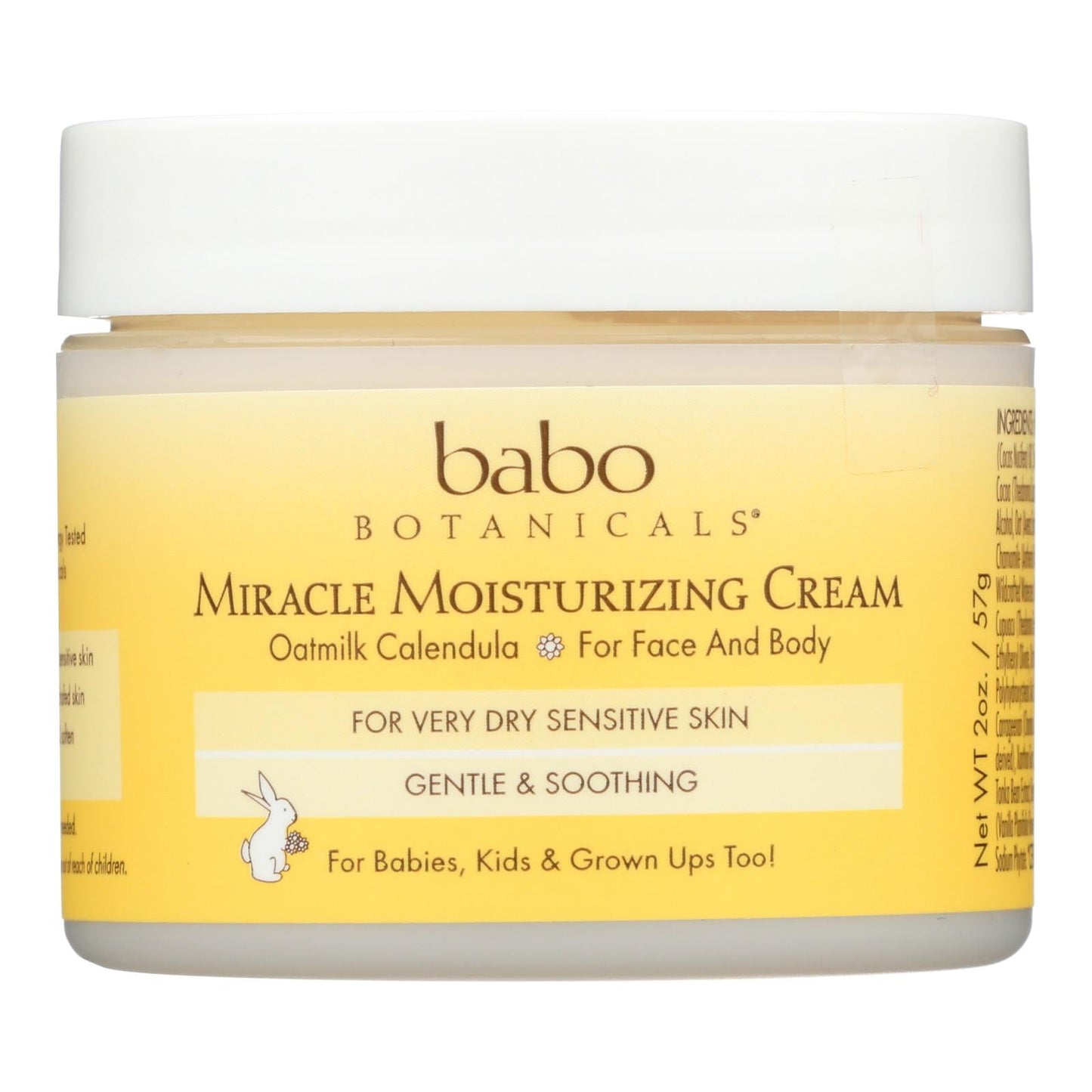 Babo Botanicals Oatmilk Miracle Moisturizing Cream 2 Oz