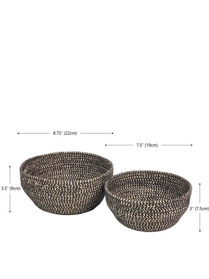KORISSA Glitter Bowl - Black (Set of 2)