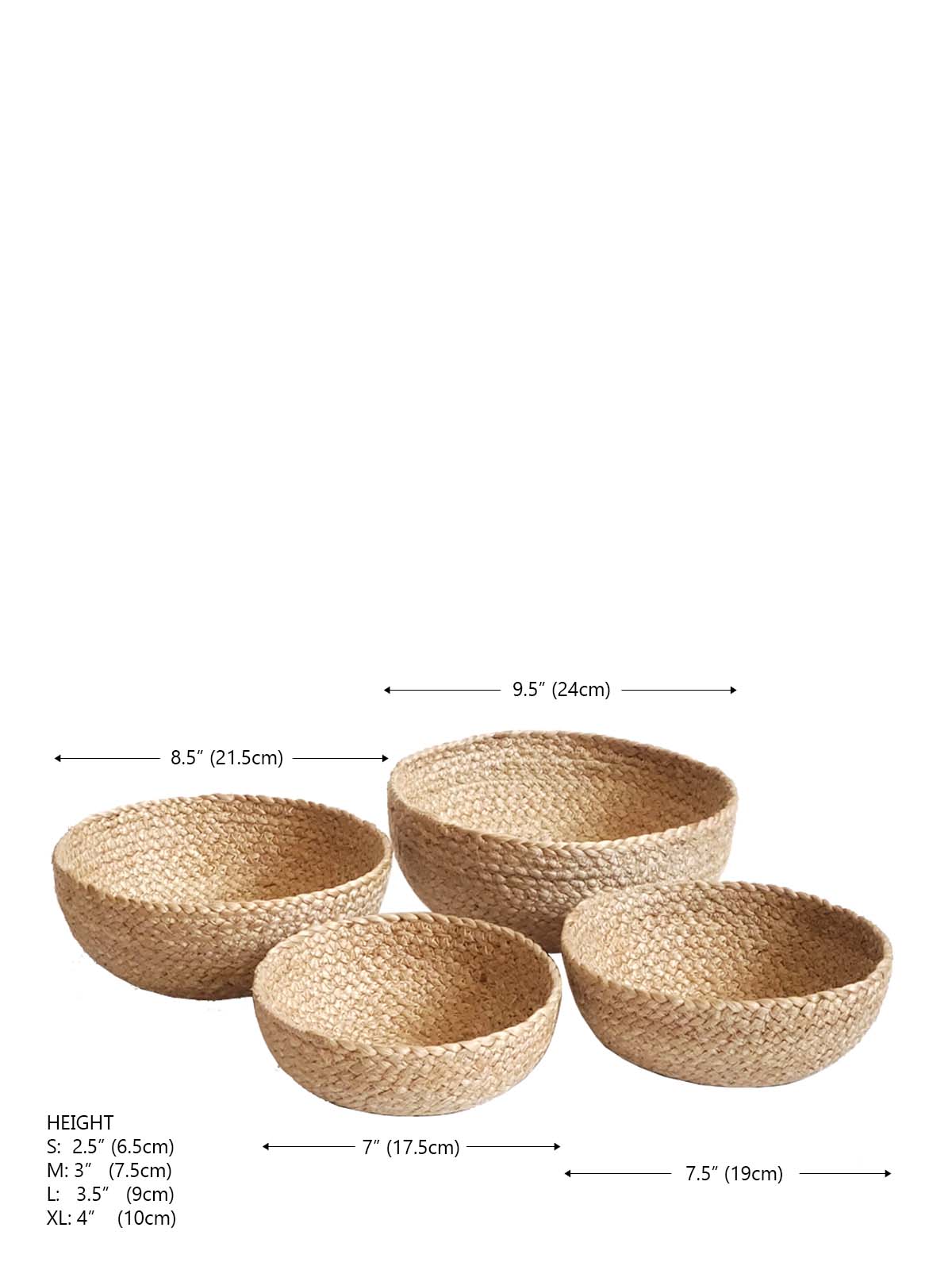 KORISSA Kata Candy Bowl - Natural (Set of 4)