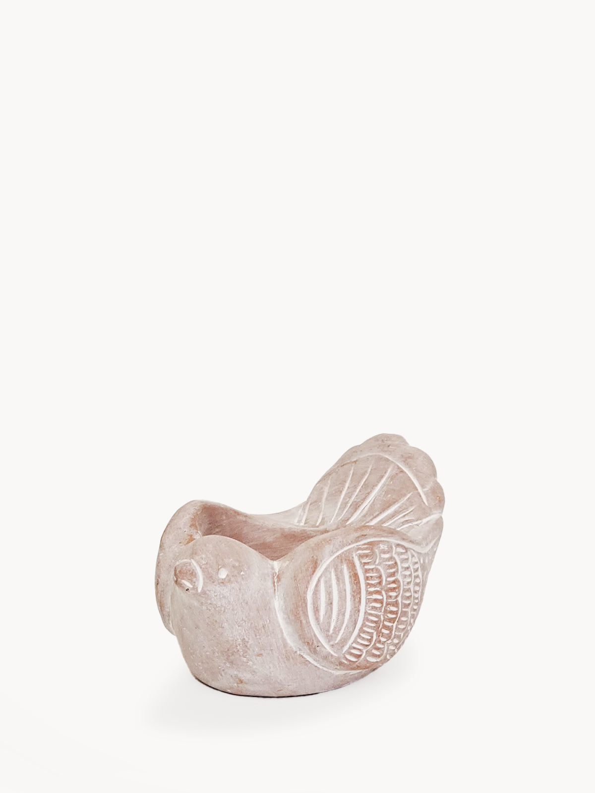 KORISSA Terracotta Tea Light Candle Holder - Bird