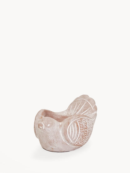 KORISSA Terracotta Tea Light Candle Holder - Bird