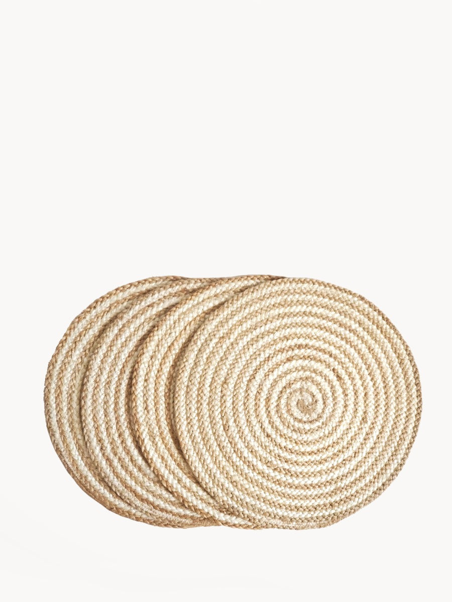 KORISSA Kata Spiral Placemat - Natural (Set of 4)