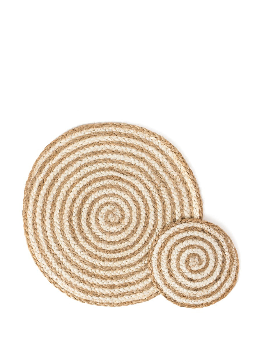 KORISSA Kata Spiral Placemat - Natural (Set of 4)