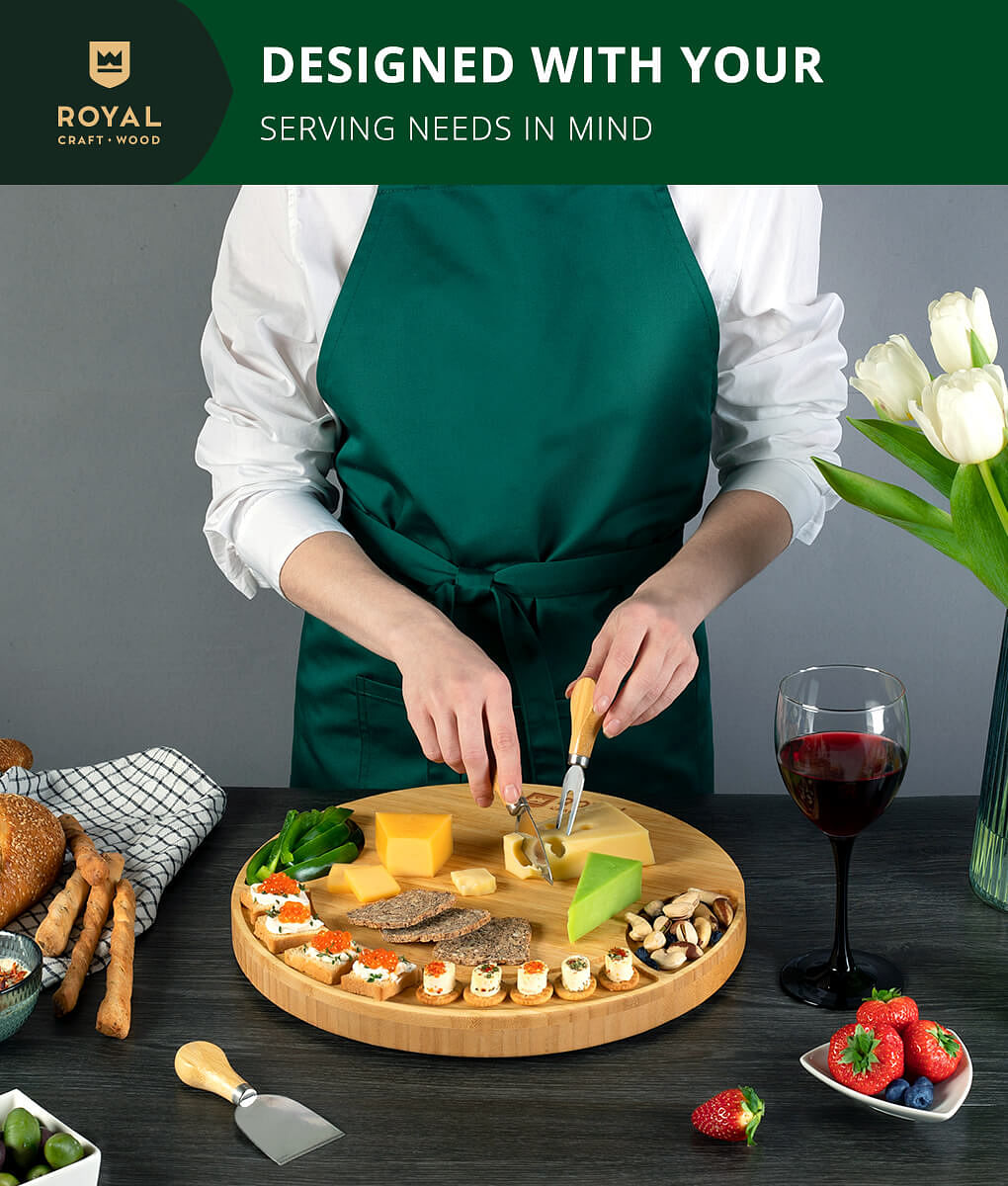 Royal Craft Wood Round Cheese Board