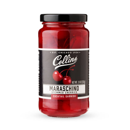 Stemmed Maraschino Cherries Cocktail Garnish 10 oz
