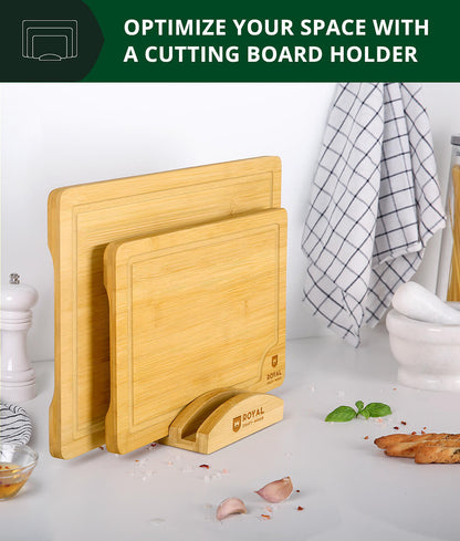 Royal Craft Wood Cutting Board Organizer for 3 Boards