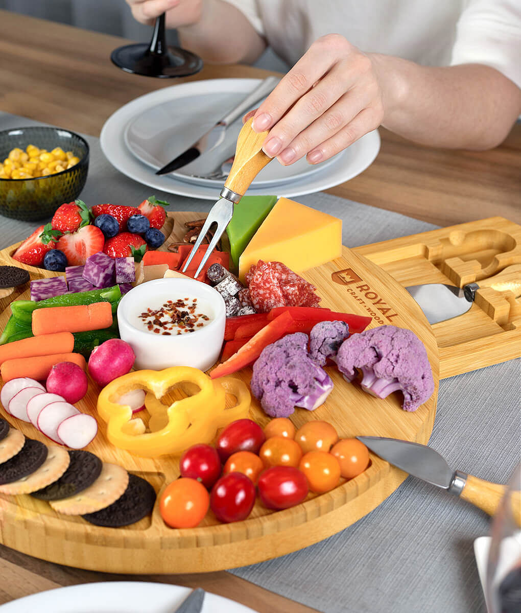 Royal Craft Wood Round Cheese Board