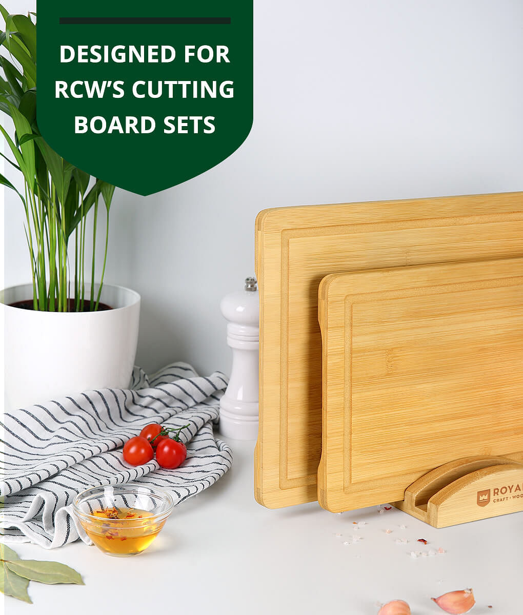 Royal Craft Wood Cutting Board Organizer for 3 Boards