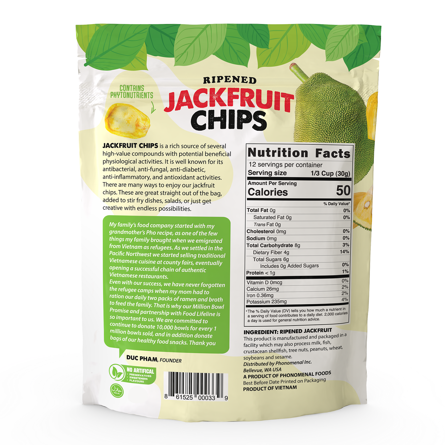 Pho'nomenal Ripened Jackfruit Chips (13oz Bag)