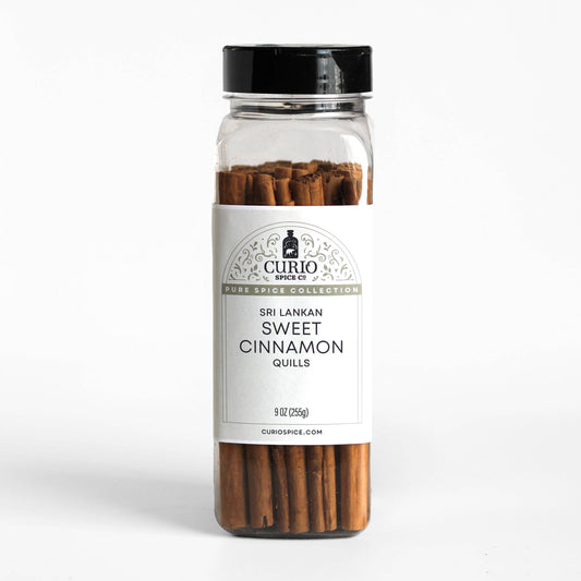 Curio Cinnamon, Sri Lankan Sweet, Quills Bulk Jar (9oz) - 6 Pack Case