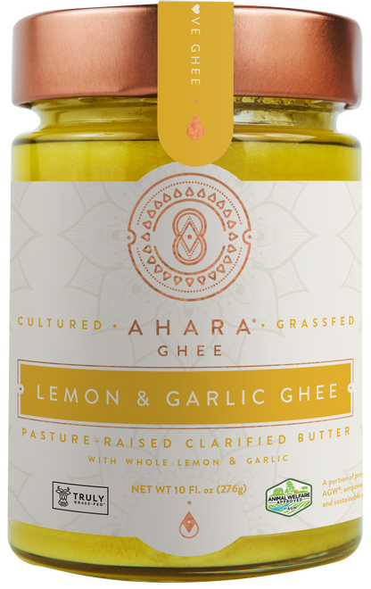 Grass-Fed Lemon & Garlic Ghee | Ahara Rasa