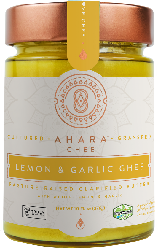 Grass-Fed Lemon & Garlic Ghee | Ahara Rasa
