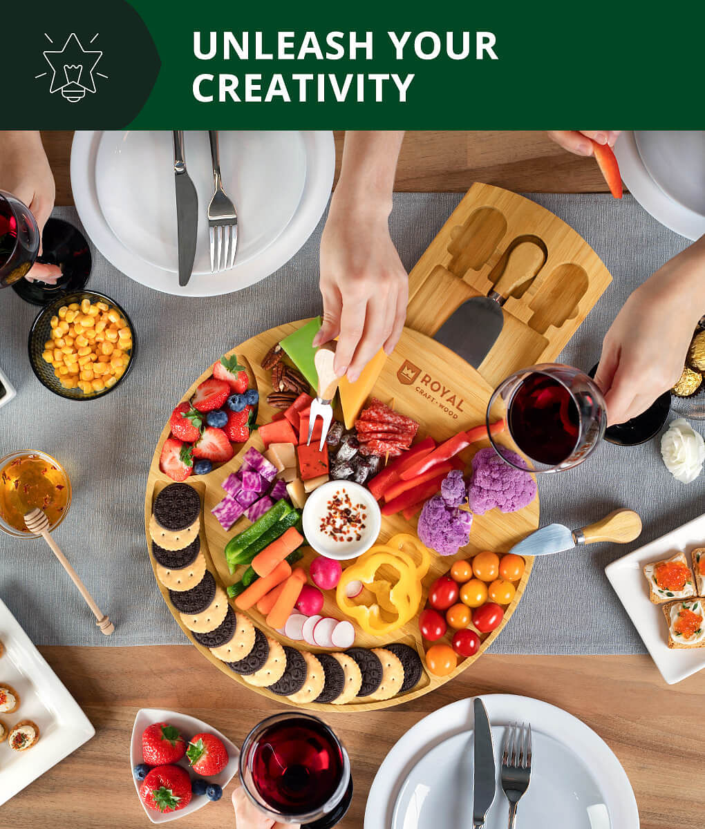 Royal Craft Wood Round Cheese Board