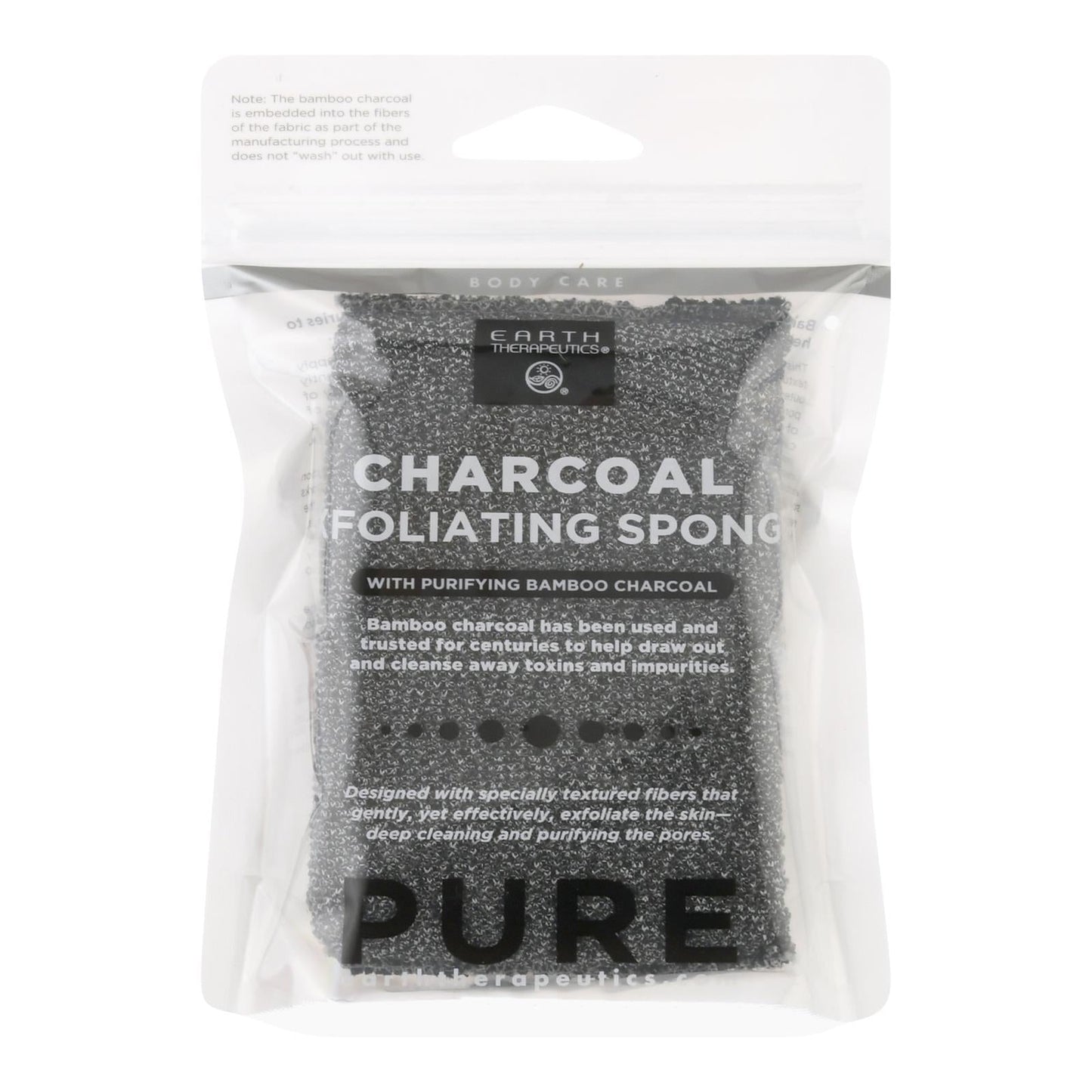 Charcoal Purifying Body Sponge - Earth Therapeutics