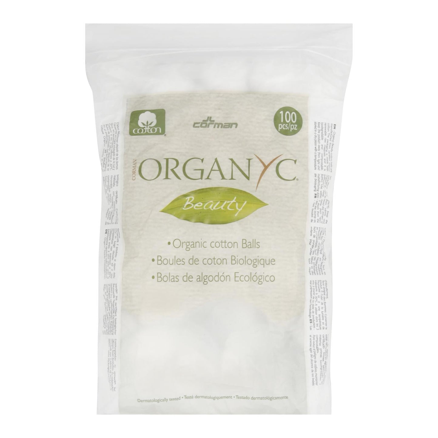 Organyc 100% Organic Cotton Balls, 100 Count