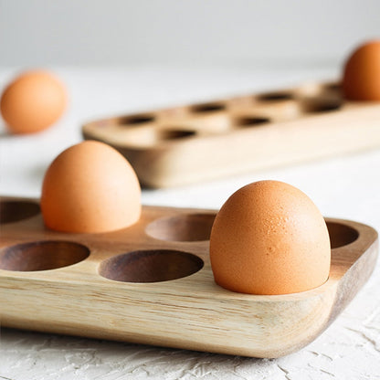 Blak Hom Japanese style Wooden Double Row Egg Storage